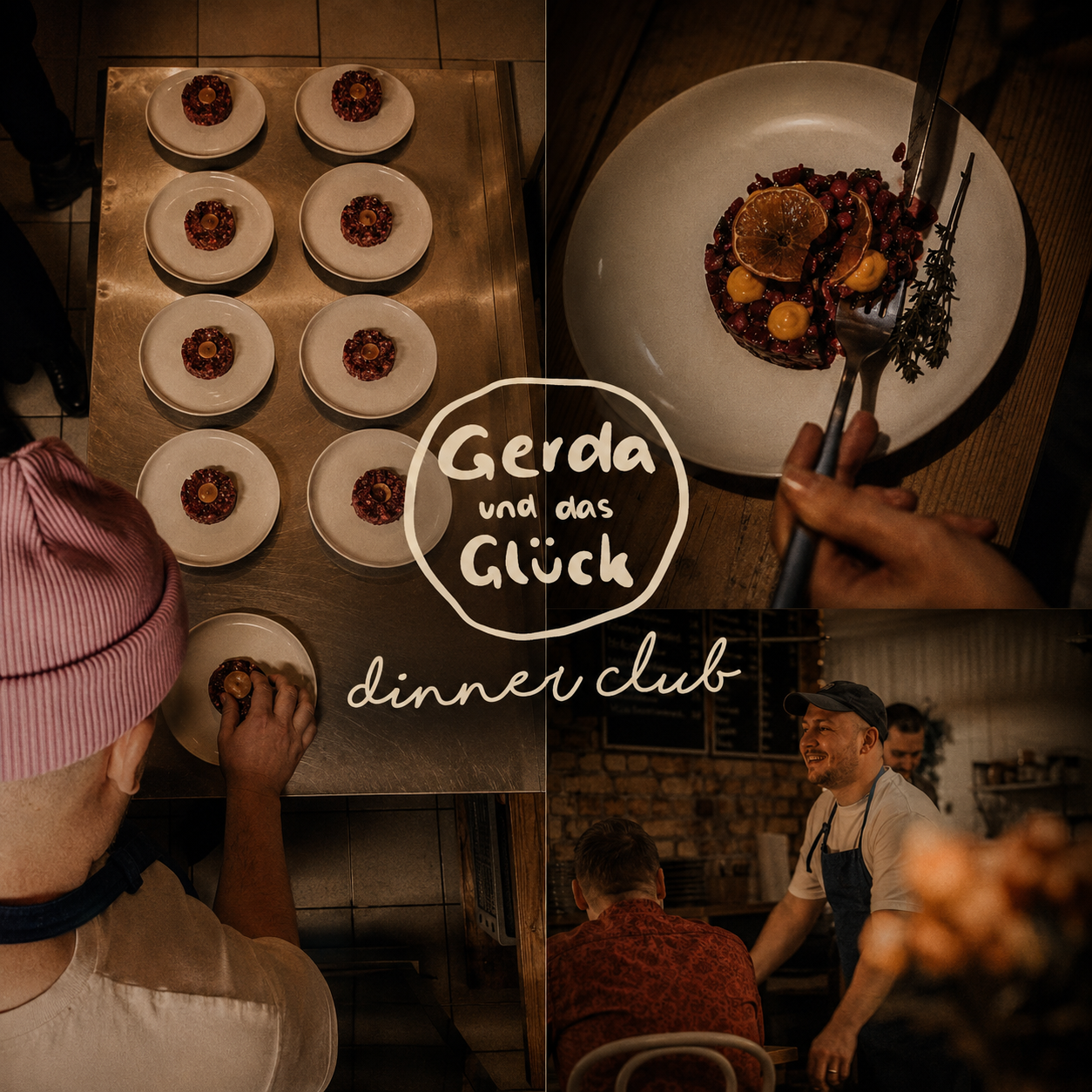 Dinner Club Tisch im Kerzenlicht